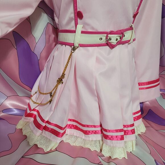 Idolmaster Cosplay Size Womens Large Anime Manga Halloween School Uniform Pink - Picture 9 of 16